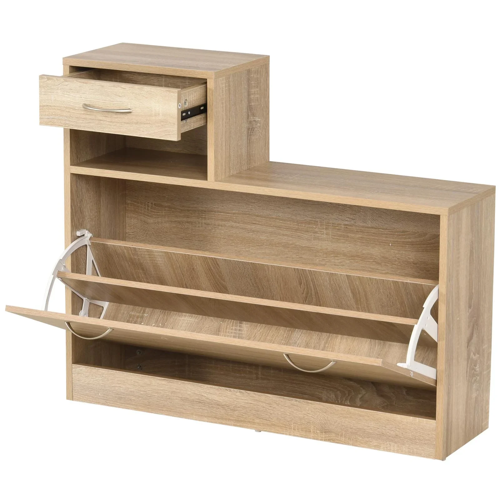 Kleiderschrankset 3-in-1, Garderobe mit Schuhschrank und Wandspiegel - 5