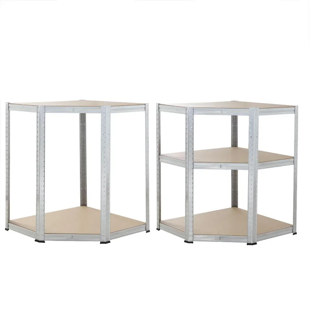 Deuba Metall-Lagerregal/Eckregal mit 5 Fachböden - 875kg Kapazität - (HxBxT) 180x70x40 cm - 175kg pro Fachboden - 6