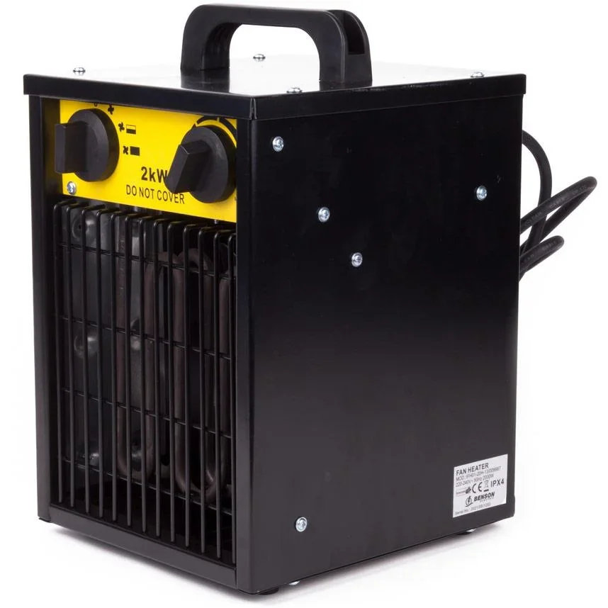 Elektrischer Heizlüfter für Werkstätten - 2000W - bis zu 20m² - 0