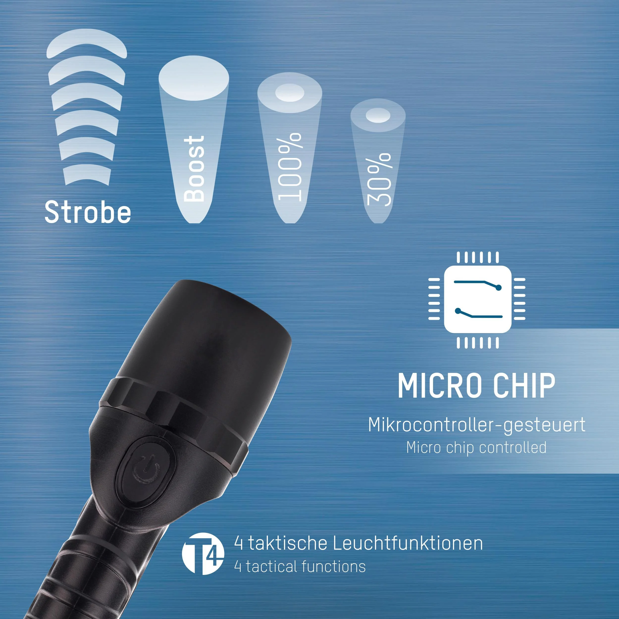 LED Taschenlampe mit 10 Watt und 930 Lumen IP54 - 2