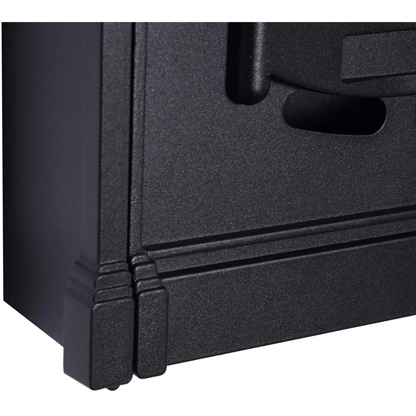 Postkasten Briefkasten abschließbar mit Schutzklappe inkl. 2 Schlüssel Aluminium Schwarz 25,5 x 8,5 x 41 cm - 3