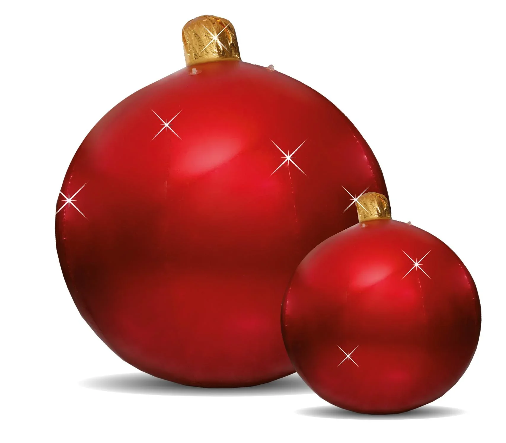 Aufblasbare Weihnachtskugel 80 cm mit 4 Edelstahl Ösen - 4