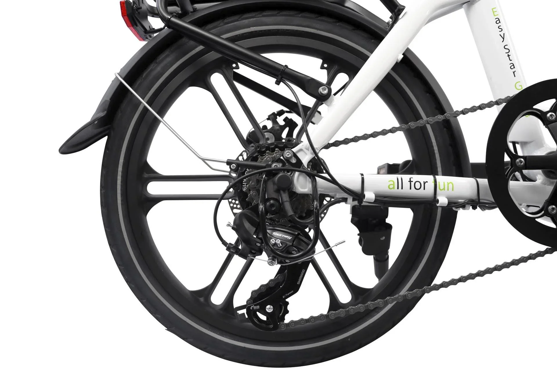 Unisex City E-Bike 20 Zoll, Rahmenhöhe 37 cm, 7-Gang Kettenschaltung, Gala white (Faltrad) - 0
