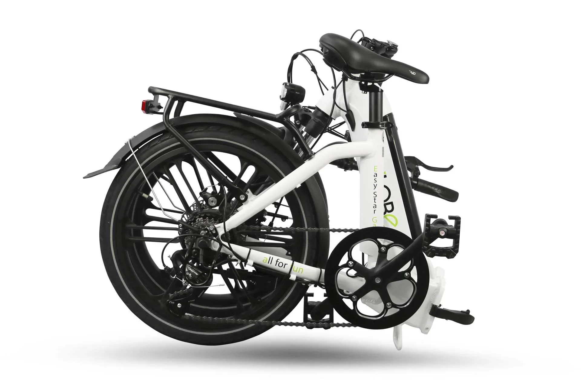 Unisex City E-Bike 20 Zoll, Rahmenhöhe 37 cm, 7-Gang Kettenschaltung, Gala white (Faltrad) - 2