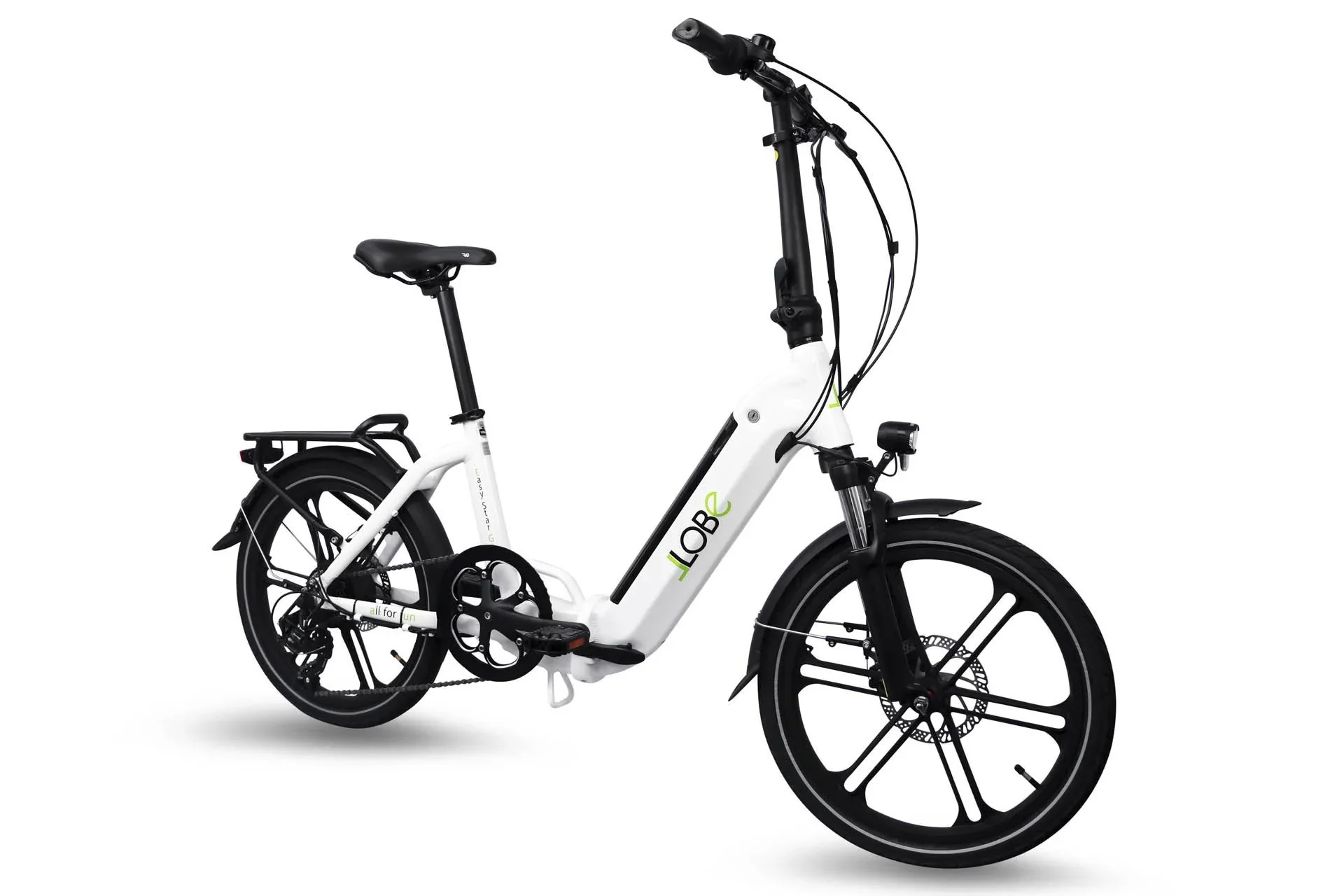 Unisex City E-Bike 20 Zoll, Rahmenhöhe 37 cm, 7-Gang Kettenschaltung, Gala white (Faltrad) - 5