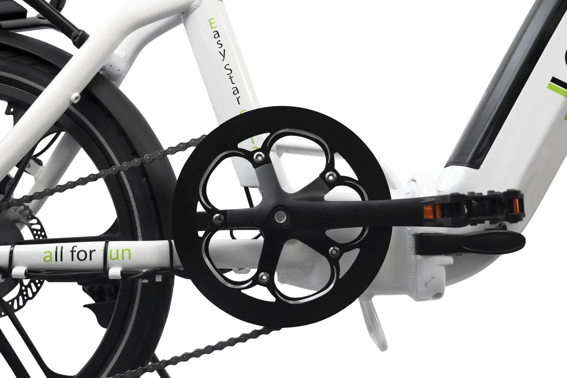 Unisex City E-Bike 20 Zoll, Rahmenhöhe 37 cm, 7-Gang Kettenschaltung, Gala white (Faltrad) - 7