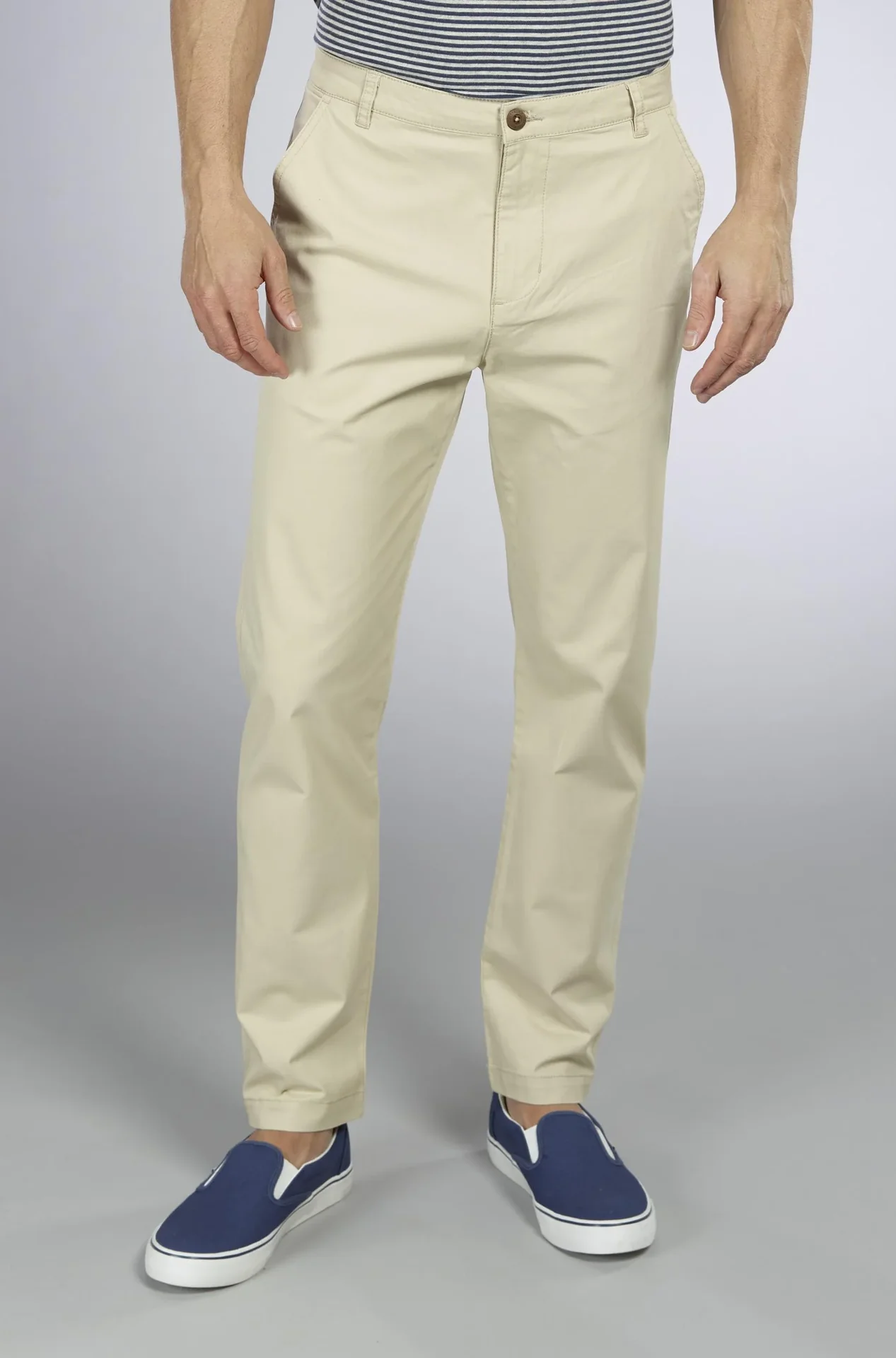 Hose mit Twill, Farbe beige, Gr.48 - 4