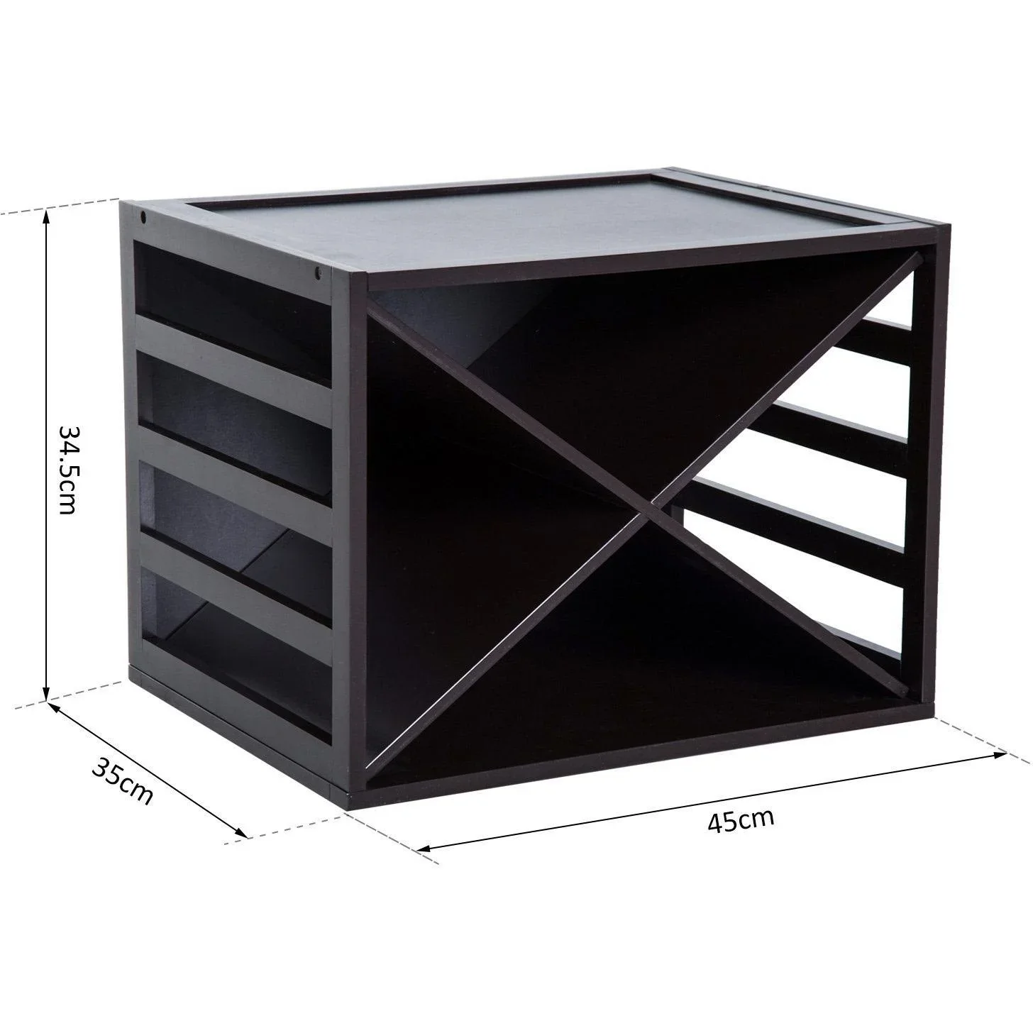 Weinregal für 16 Flaschen stapelbar Kiefer Braun - 0