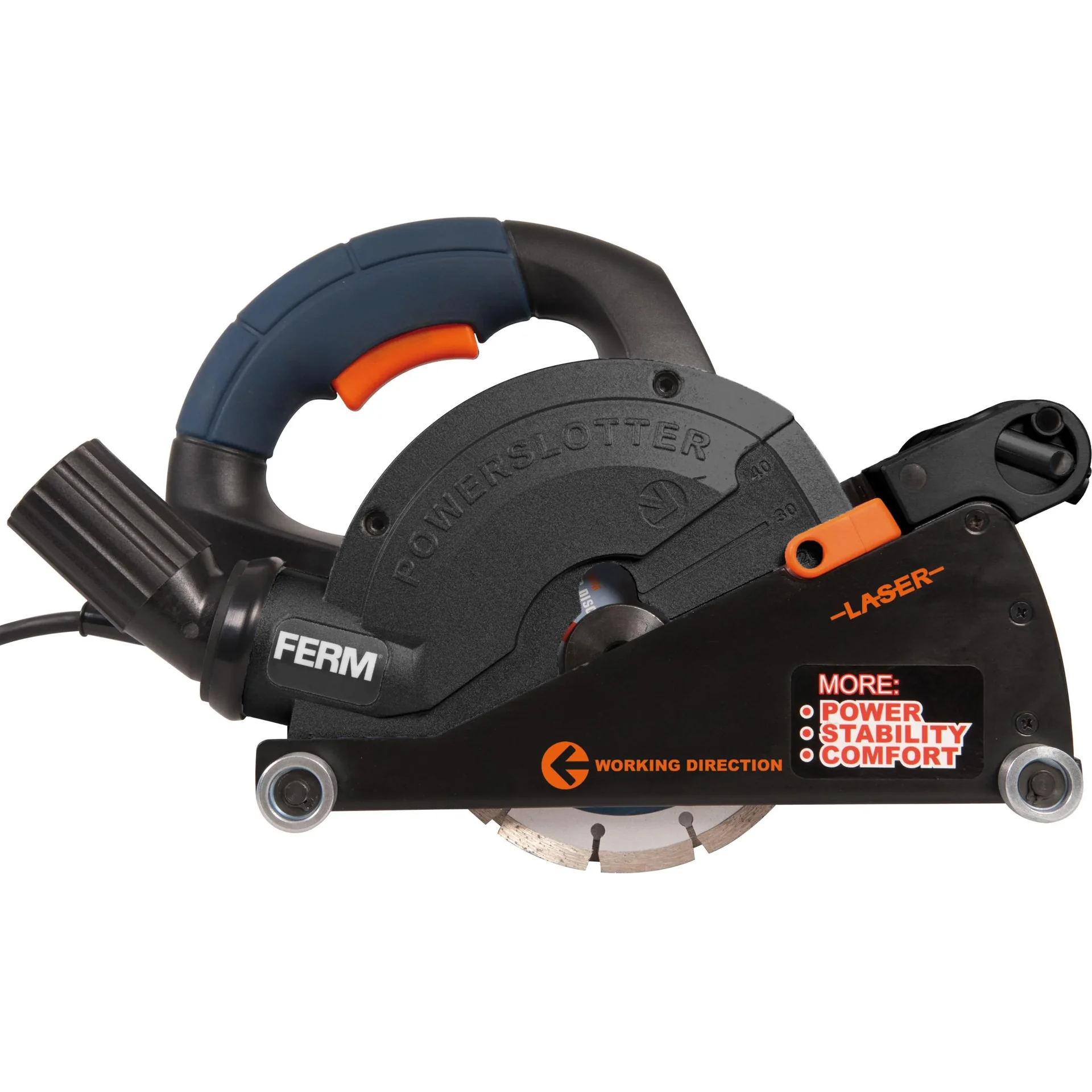 WSM1008 Mauernutfräse Schlitzfräse 1600W - 150mm - Laserfürhrung - Staubabsaugungsadapter - Nylon-Tragetasche - 4