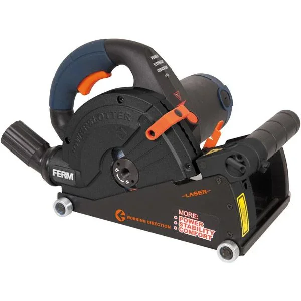 WSM1008 Mauernutfräse Schlitzfräse 1600W - 150mm - Laserfürhrung - Staubabsaugungsadapter - Nylon-Tragetasche - 5