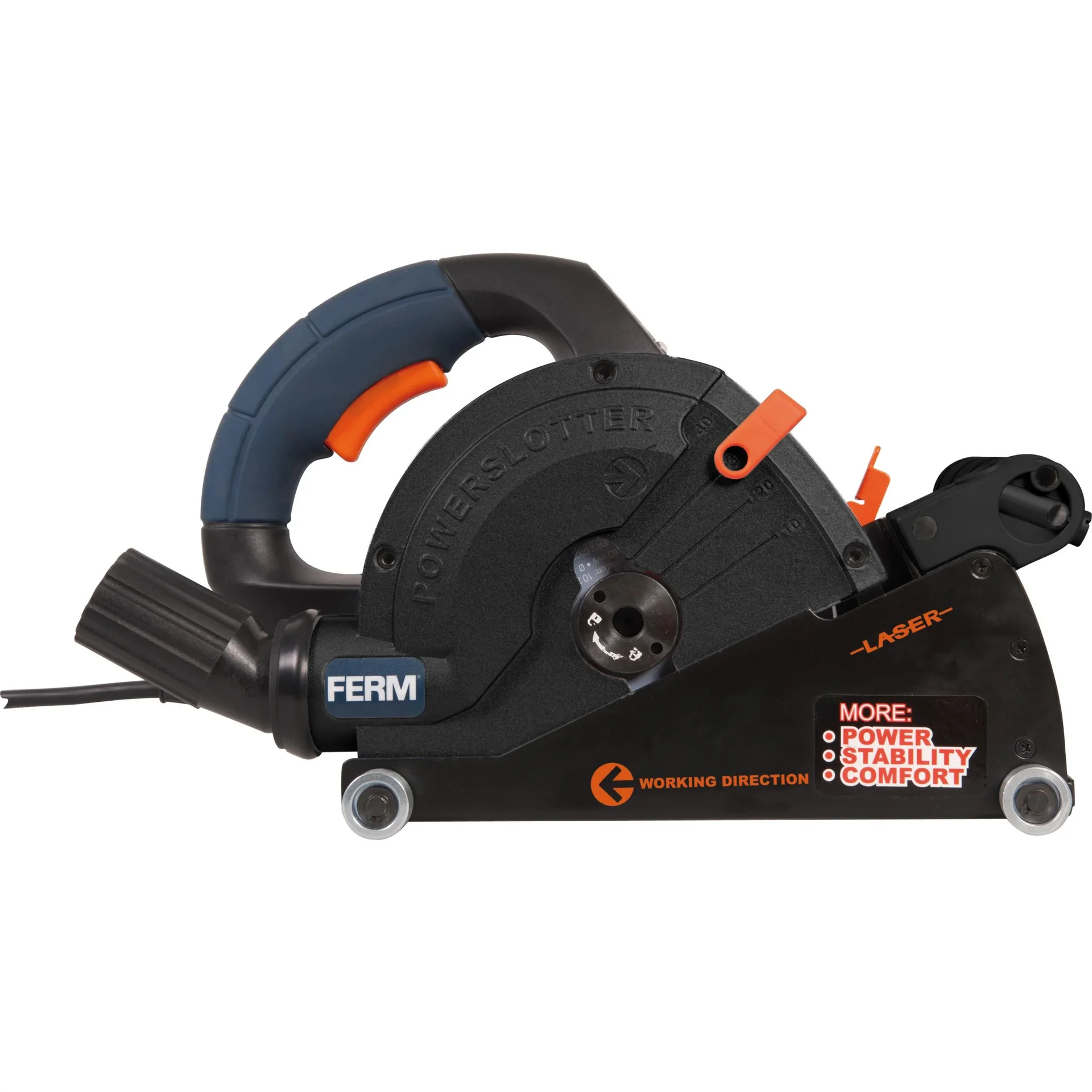 WSM1008 Mauernutfräse Schlitzfräse 1600W - 150mm - Laserfürhrung - Staubabsaugungsadapter - Nylon-Tragetasche - 9