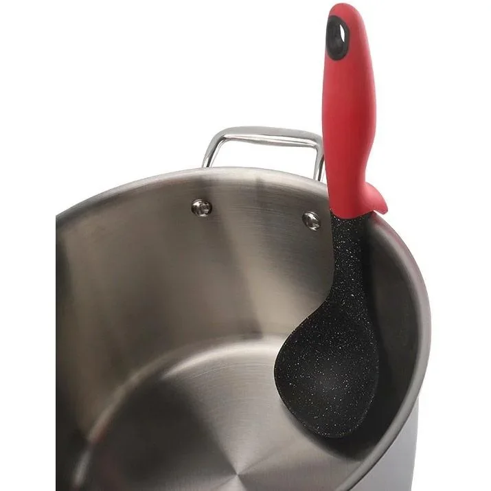 7-teiliges Küchenutensilien-Set - Rot - Servierlöffel, Spatel, Spaghettilöffel, Schöpfkelle, Spatel, Schaumlöffel - 2