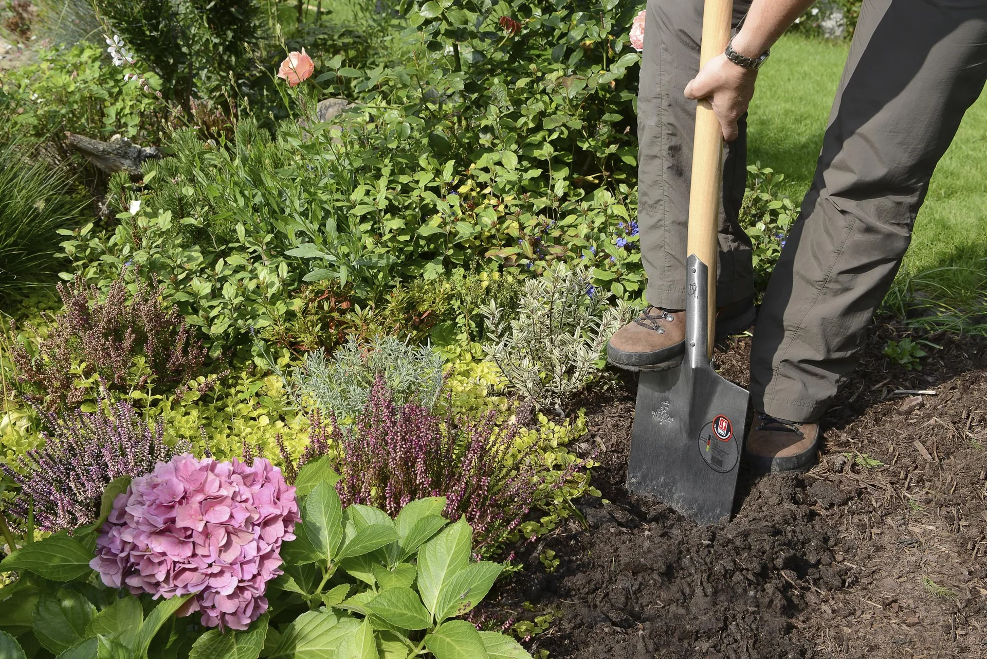 Spaten, Gärtner Form, Gr. 2, poliert, Eschen-T-Stiel 85 cm - 4