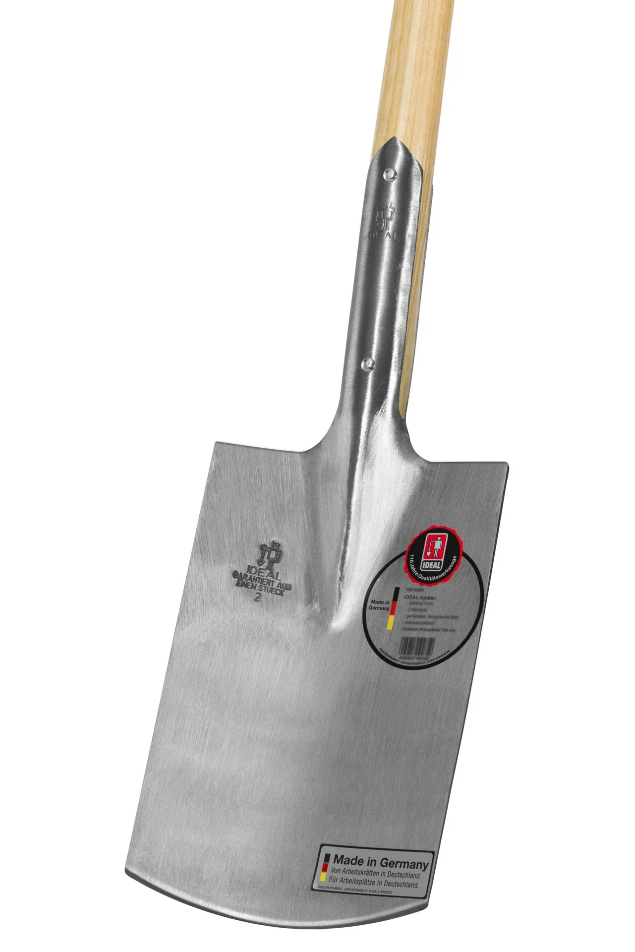 Spaten, Gärtner Form, Gr. 2, poliert, Eschen-T-Stiel 85 cm - 5