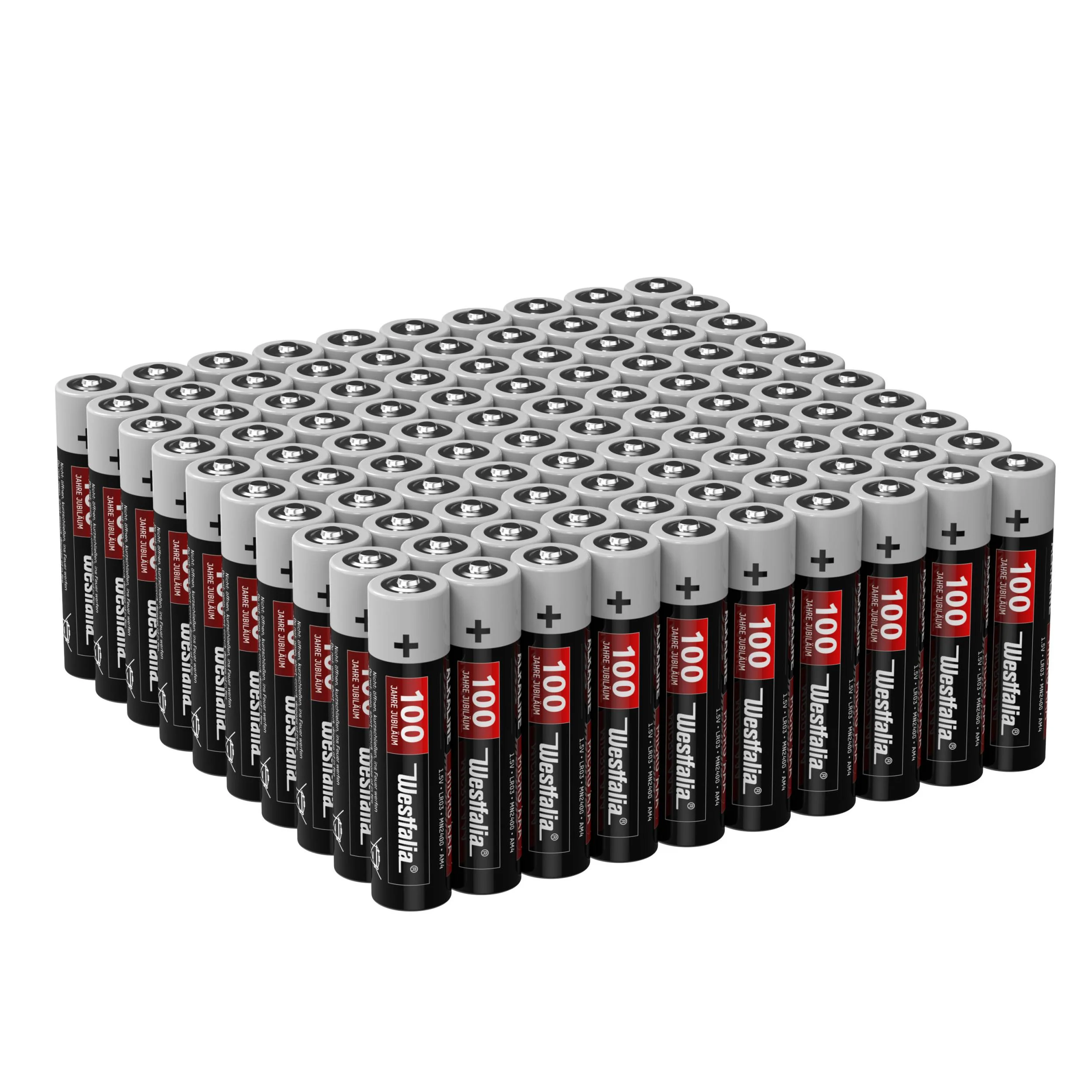 Red-Alkaline Micro (AAA) Batterien - 100 Stück - 0