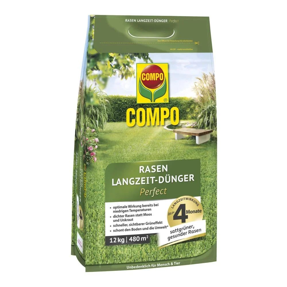 Rasen Langzeit-Dünger Perfect 12 kg für 480 m² - 0