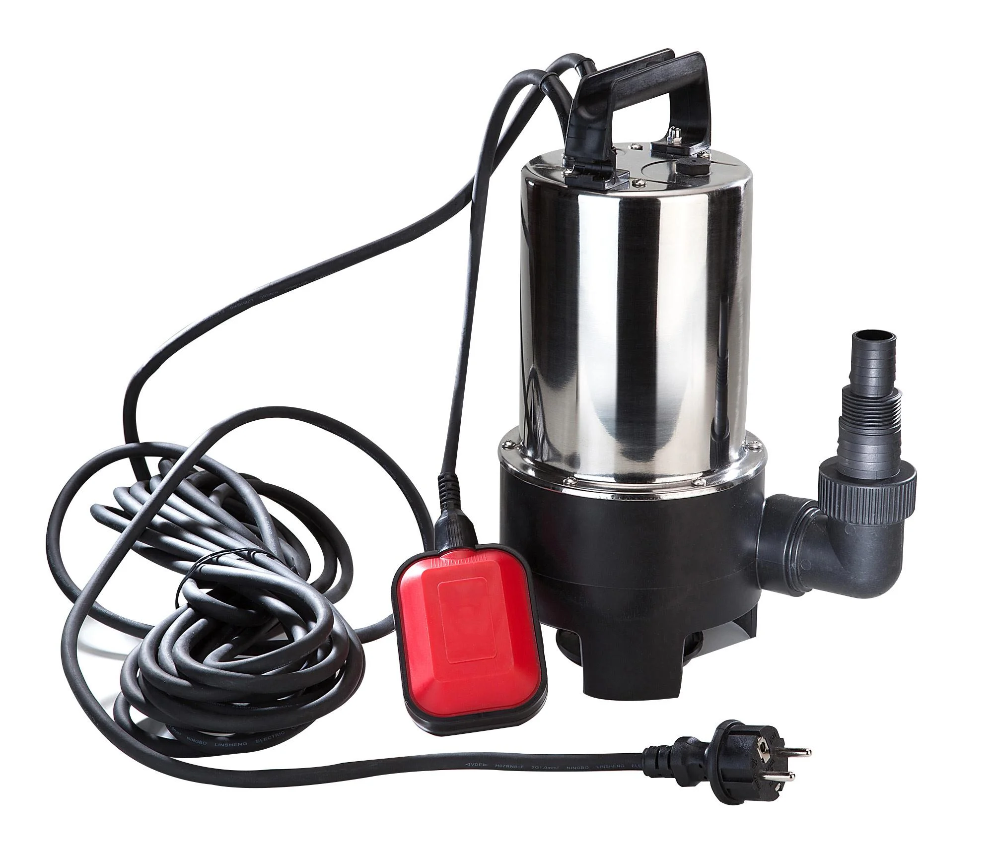Schmutzwasser-Tauchpumpe, 550 Watt, Edelstahl - 0