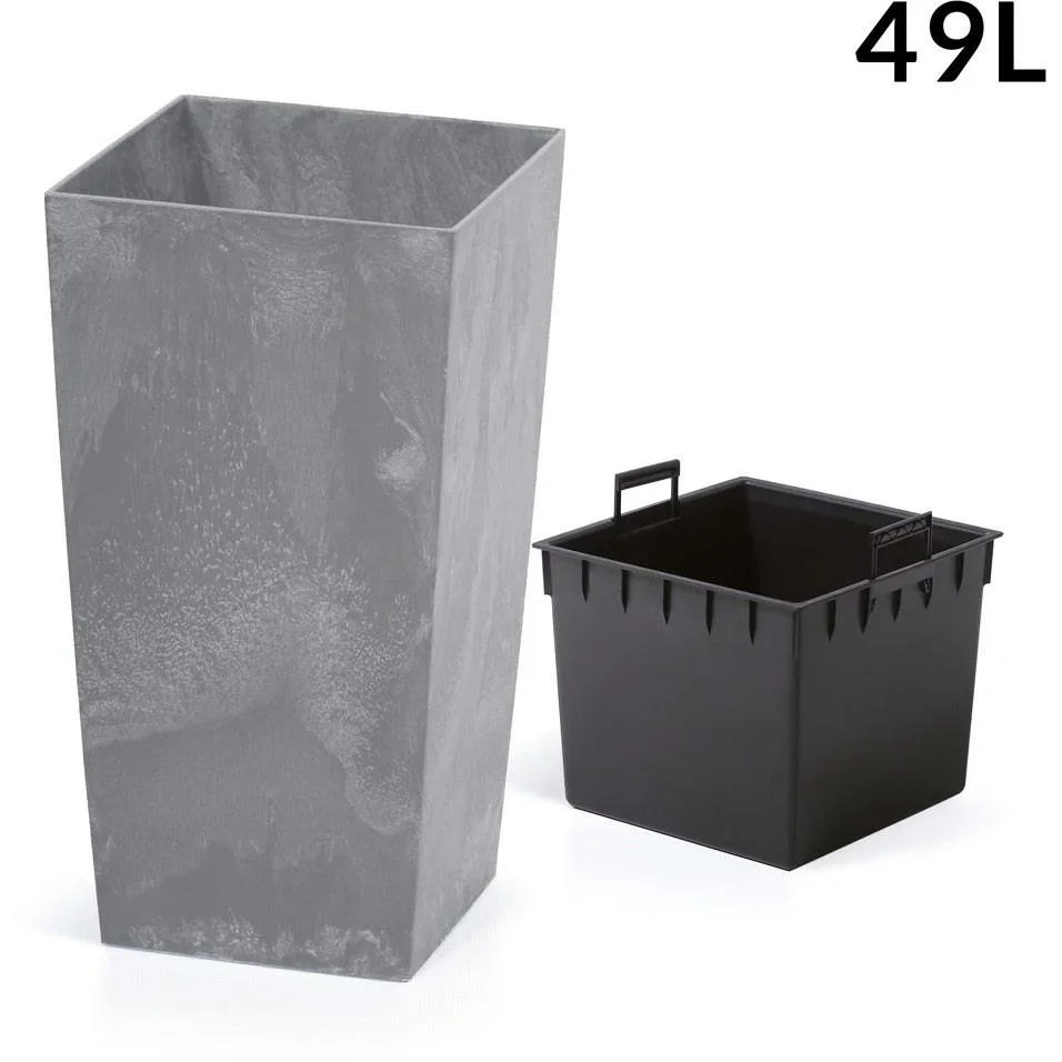 Blumentopf Betonoptik anthrazit 49L - 0
