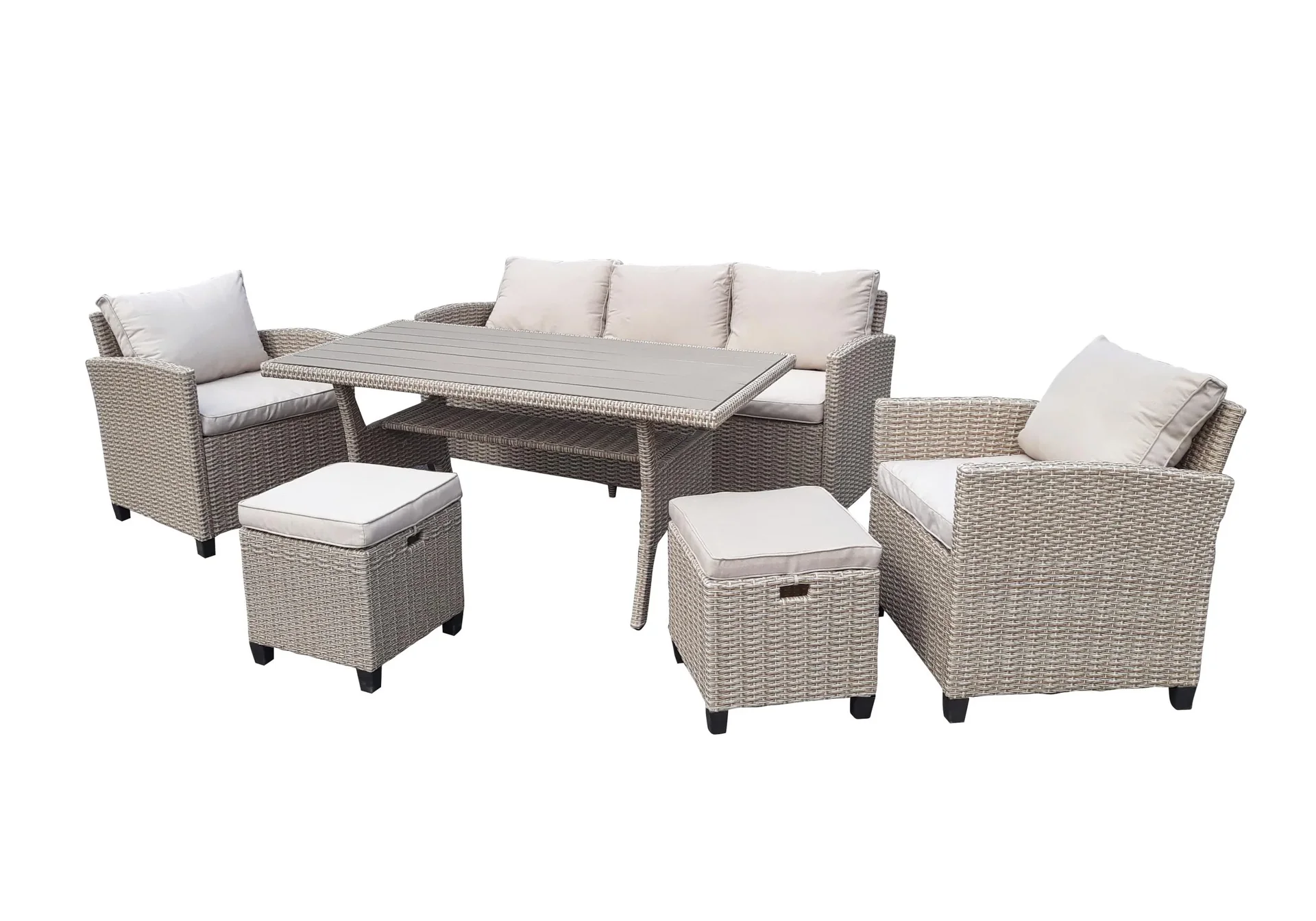 Dining-Lounge Madeira II bicolor mit hellen Kissen - 9