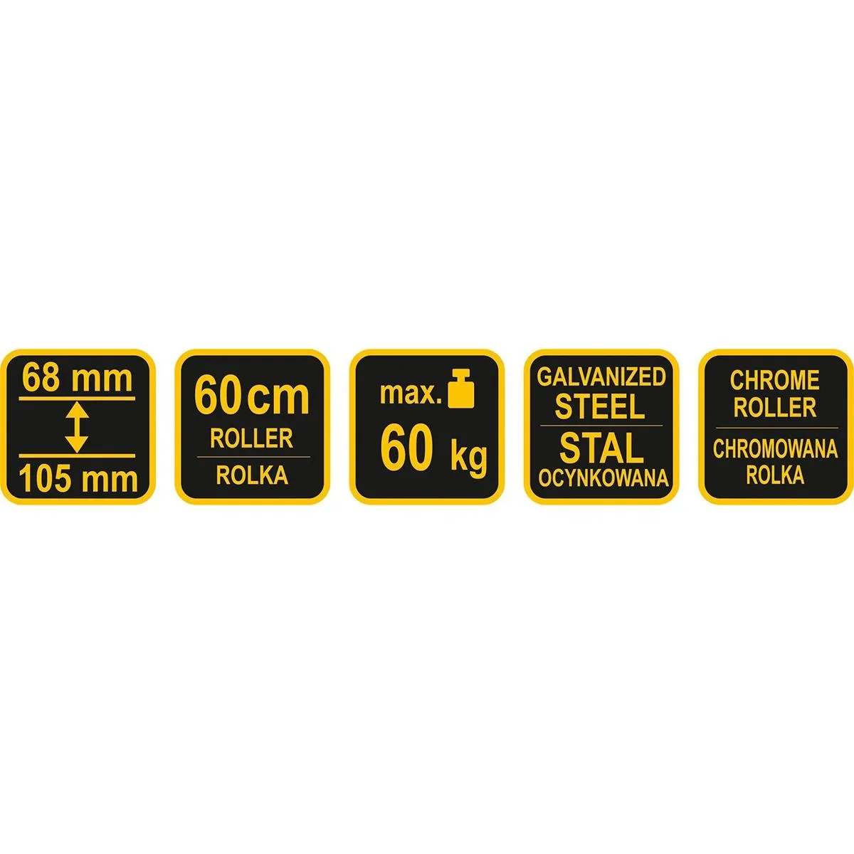 VOREL Verstellbarer Rollenständer aus Metall - max 60kg - 1