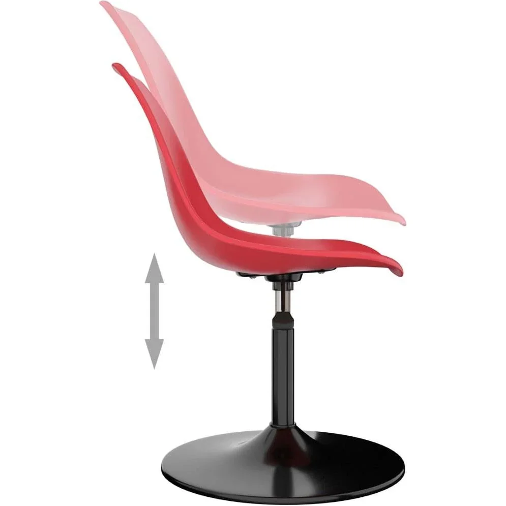 Esstischstühle drehbar 2 Stück PP rot - 4