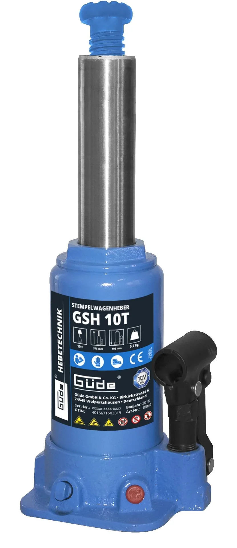 Stempelwagenheber GSH, 10 t, hydraulisch - 1