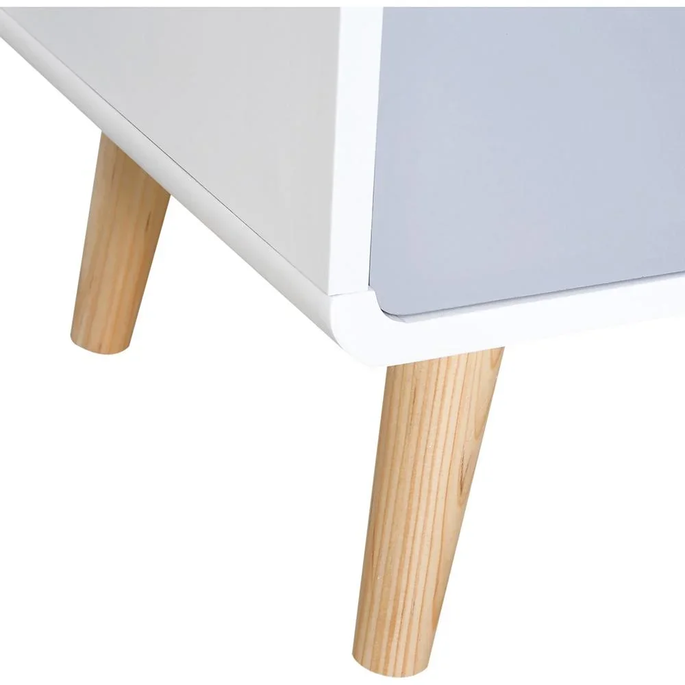 Nachttisch Nachtkommode Hochglanz Schlafzimmer MDF weiß L40 x B38 x H50cm - 1