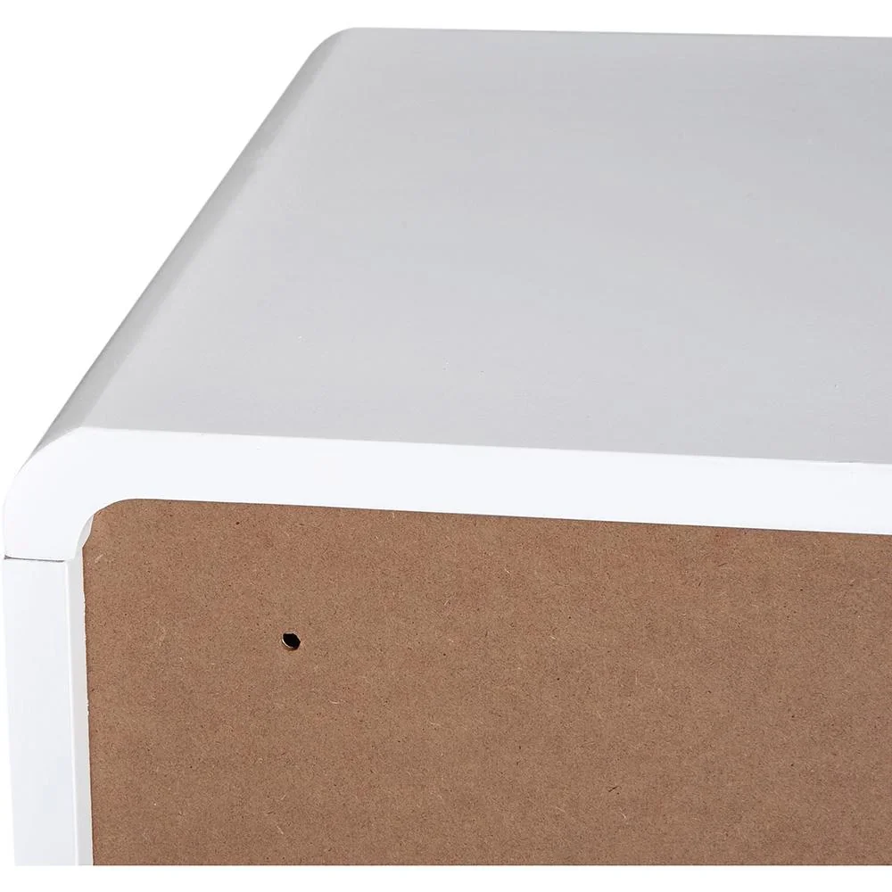 Nachttisch Nachtkommode Hochglanz Schlafzimmer MDF weiß L40 x B38 x H50cm - 2