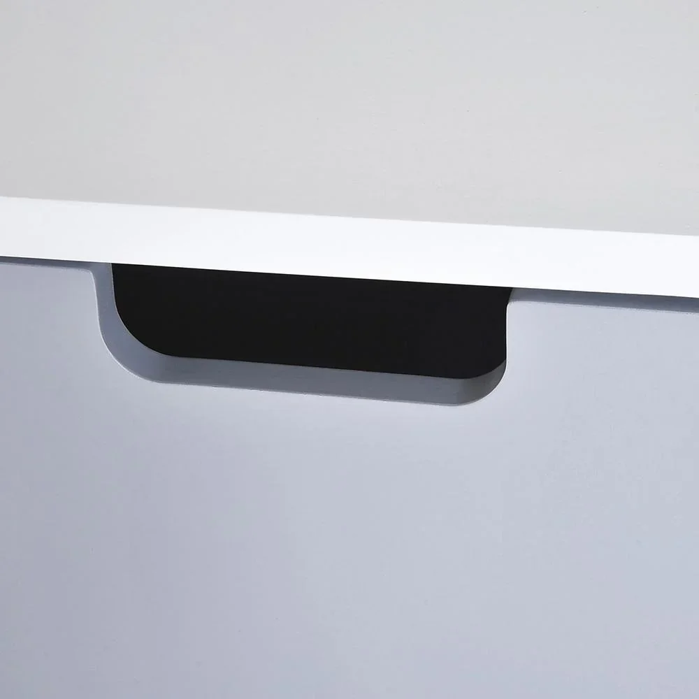Nachttisch Nachtkommode Hochglanz Schlafzimmer MDF weiß L40 x B38 x H50cm - 3