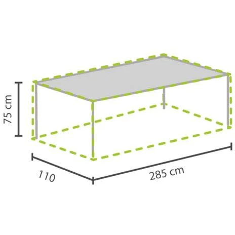 schutzhülle für gartentisch - max. 280 cm - 1