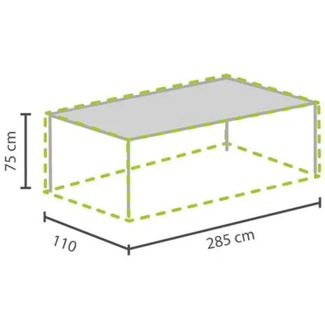 schutzhülle für gartentisch - max. 280 cm - 1