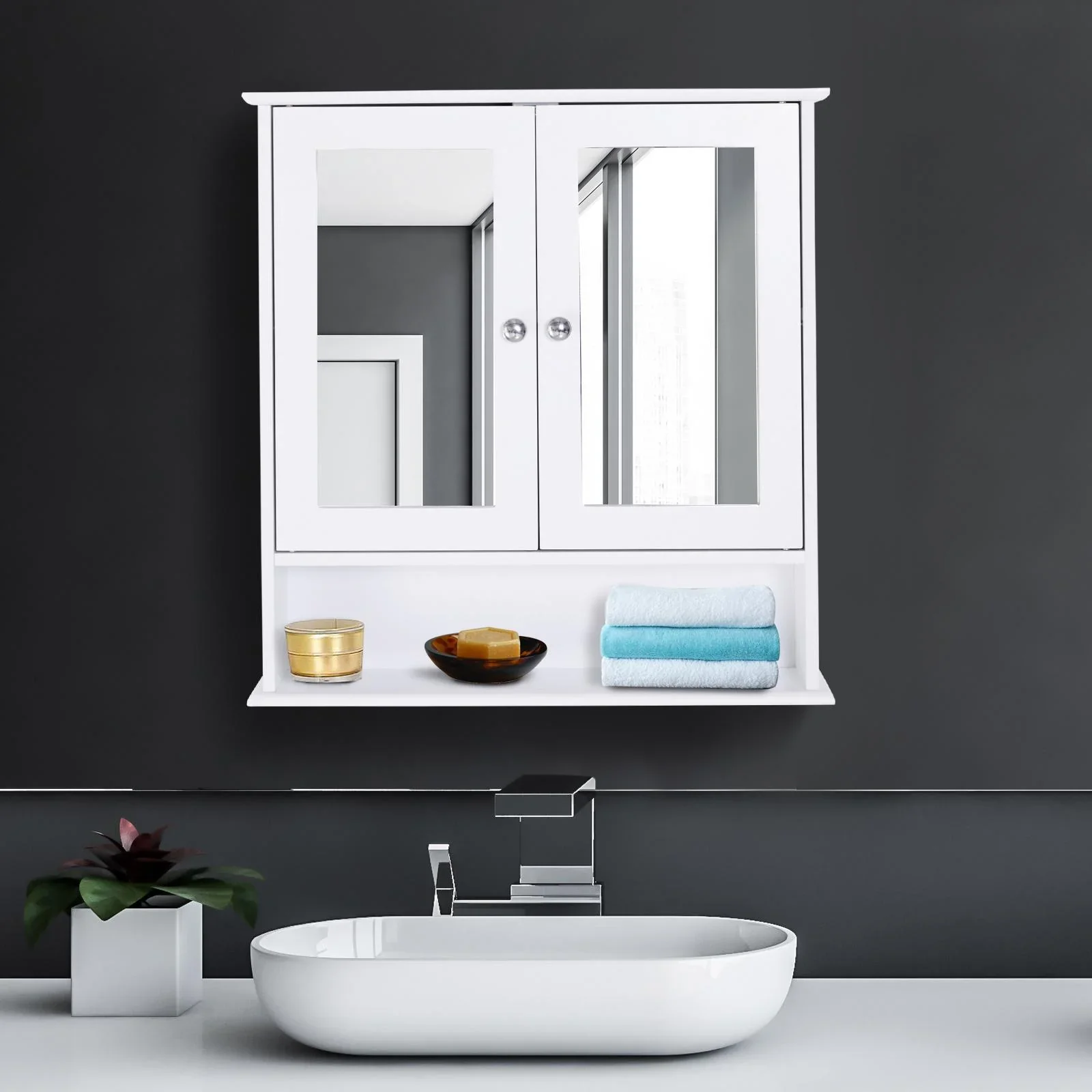 Spiegelschrank mit Ablage - 6