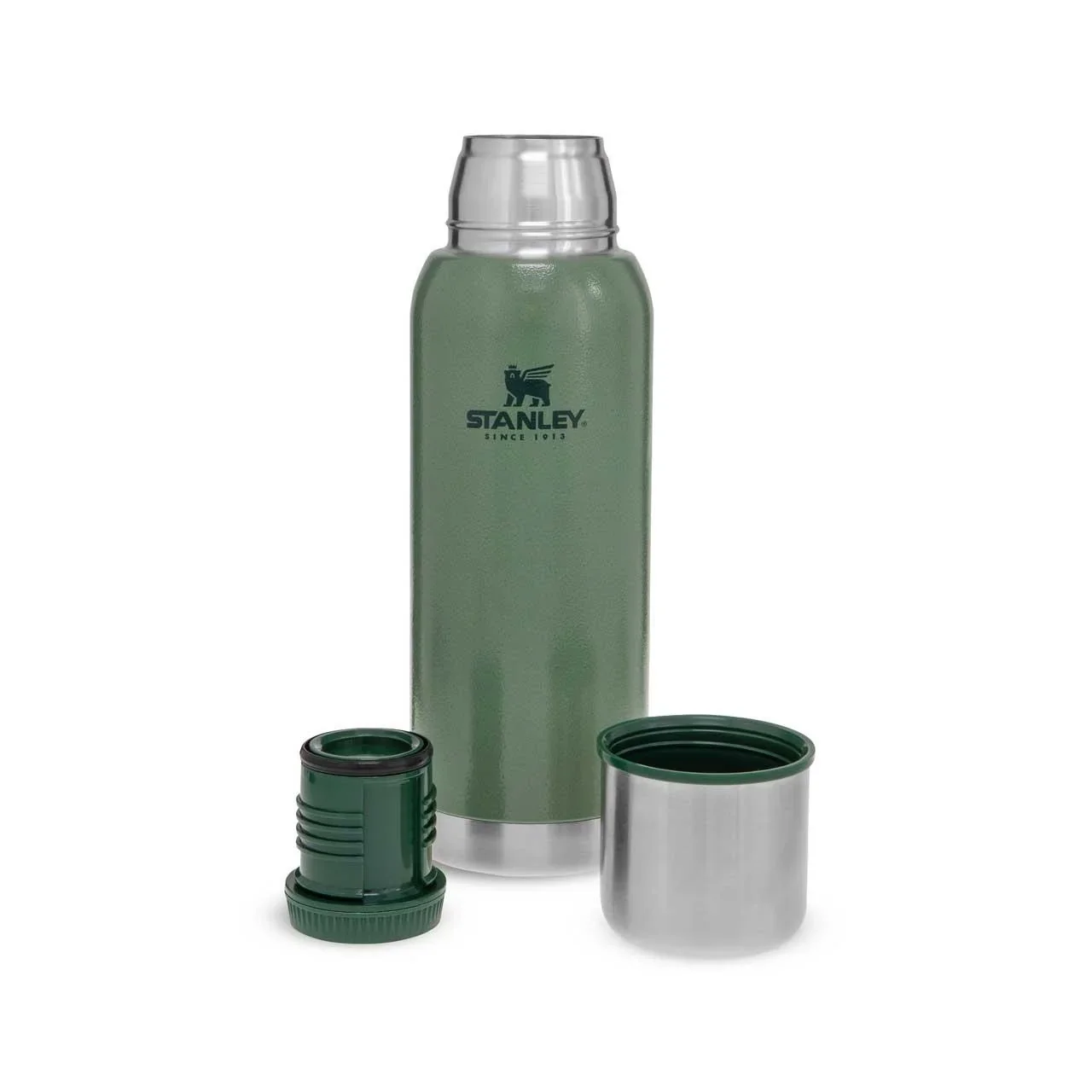 Adventure Vakuum-Flasche, 1,0 l, Edelstahl, Hammertone grün, Vakuum-Isolation, isolierter Trinkbecher - 2