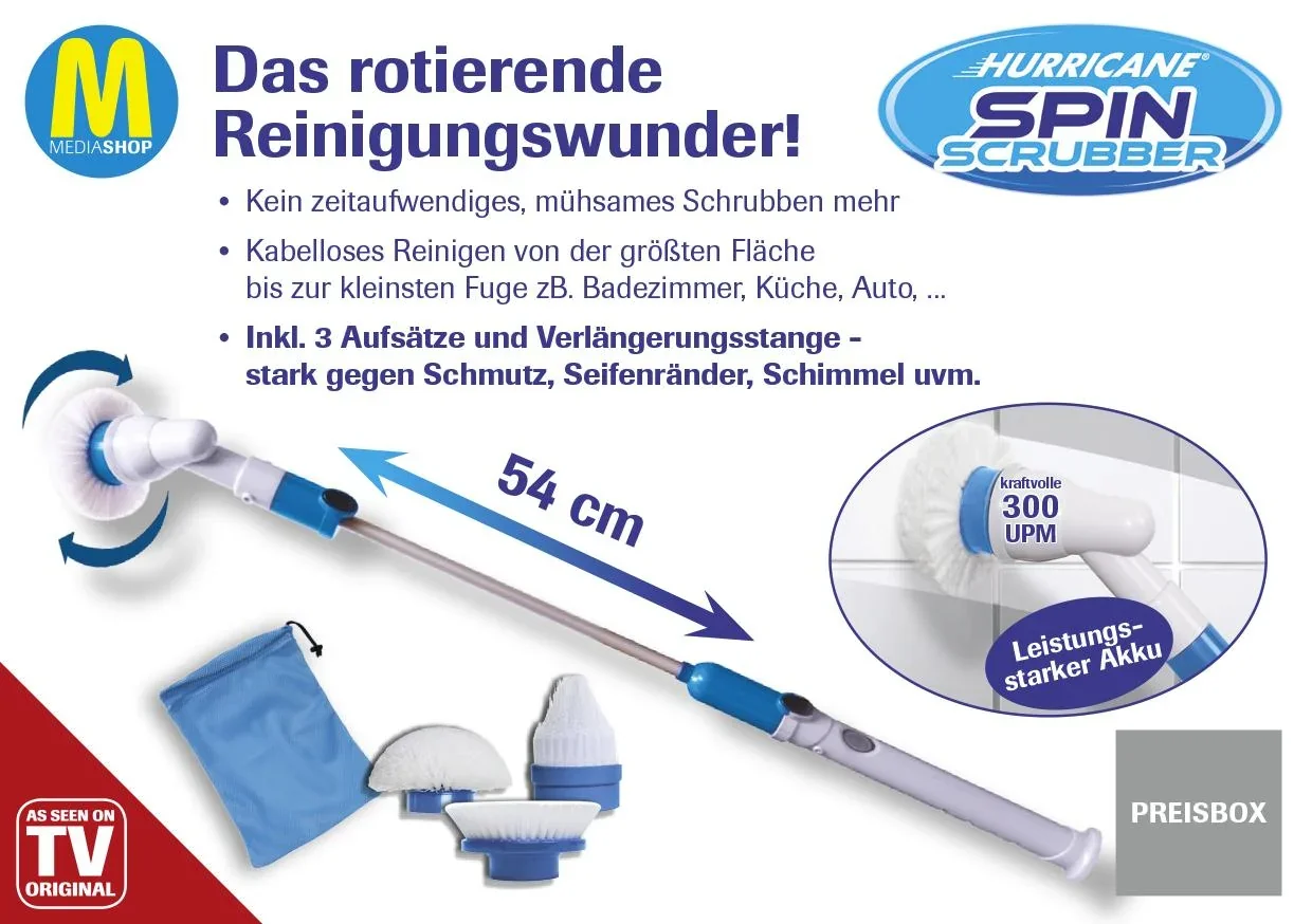 Reinigungsbürste "Hurricane Spin Scrubber", Türkis, 7-teilig - 3