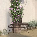 Metall-Baumbank halbrunde Gartenbank Parksitz für Ø37cm Baumstämme 135 x 70 x 85 cm