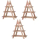 Ambiance Pflanzenregal - Holz - 3 Ebenen - Dreieck - 3 PACKUNGEN