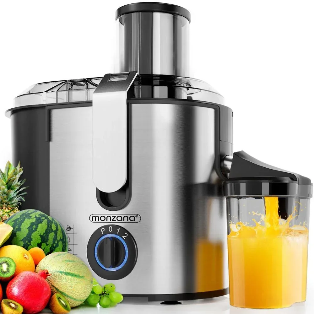 Entsafter - Entsafter für Obst & Gemüse 1100W - Edelstahl - große Einfüllöffnung