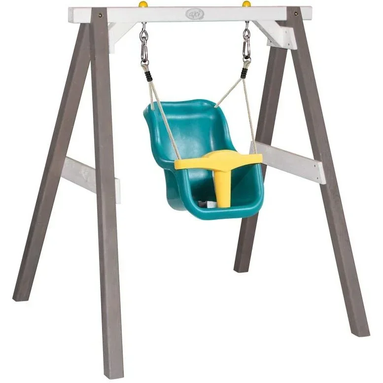 Babyschaukel Grau / weiß mit Sitz