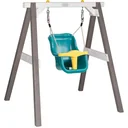 Babyschaukel Grau / weiß mit Sitz