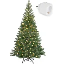 Weihnachtsbaum - 140cm inkl. Weihnachtsbaumbeleuchtung MIT Perel Smart Home Wifi Plug für den Innenbereich