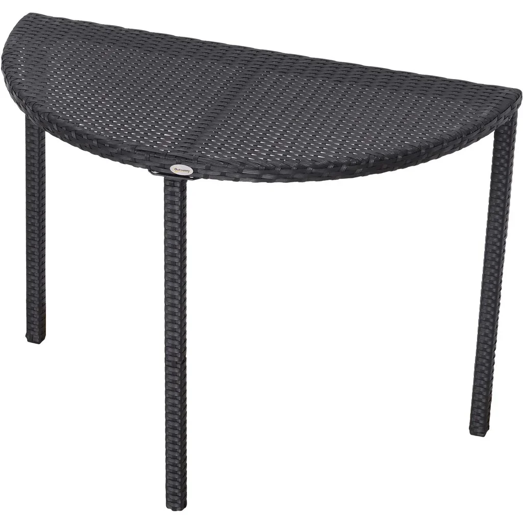 Rattan Balkontisch halbrund