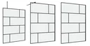 Duschwand in modernem Design 140 x 195 cm - Glasdusche mit matt schwarzen Wandprofil - inklusive Wandhalterung