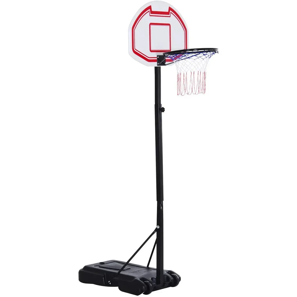 Kinder Basketballkorb mit Ständer schwarz/weiß/rot