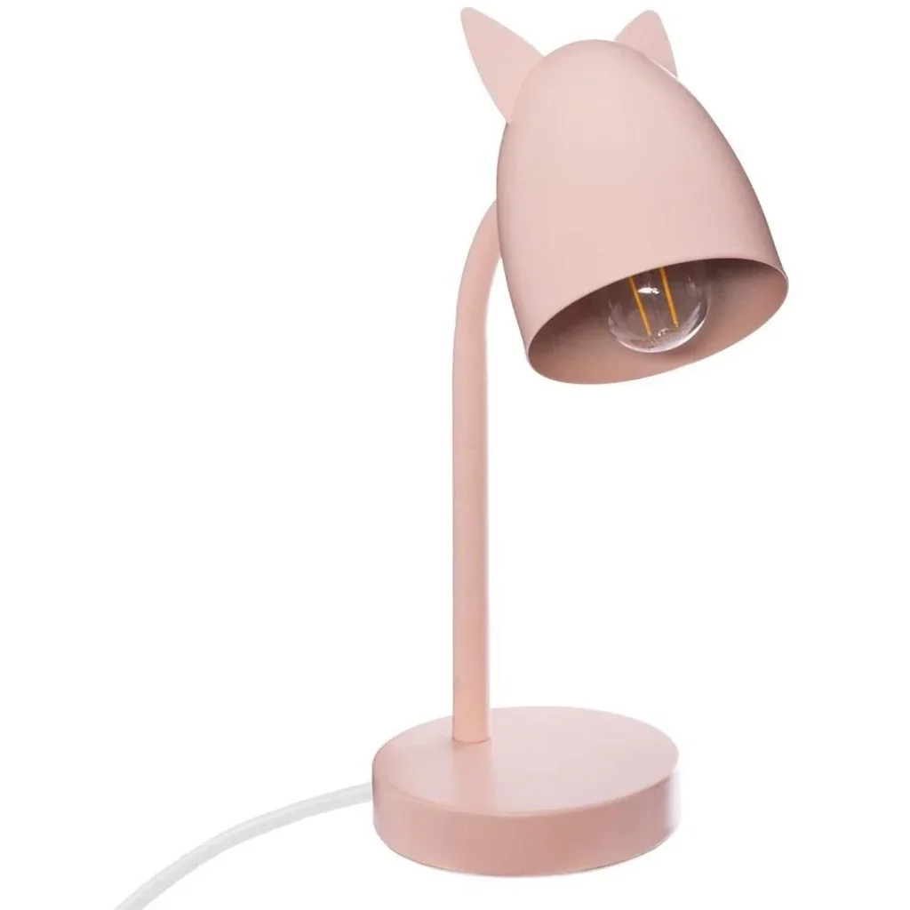 Schreibtischlampe mit Ohren - 18 x 12,5 x 31 cm - Pink