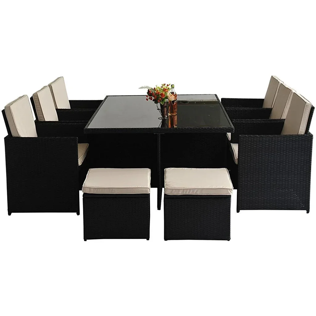 Polyrattan Gartenmöbel als 27 teiliges Set