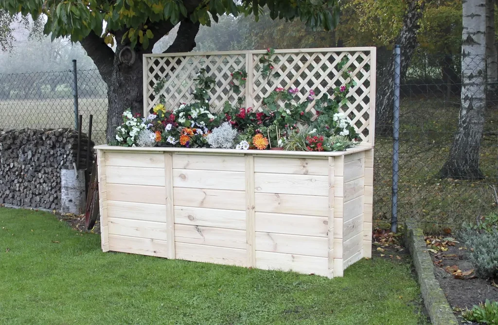 Hochbeet 2 m mit Rankgitteraufsatz