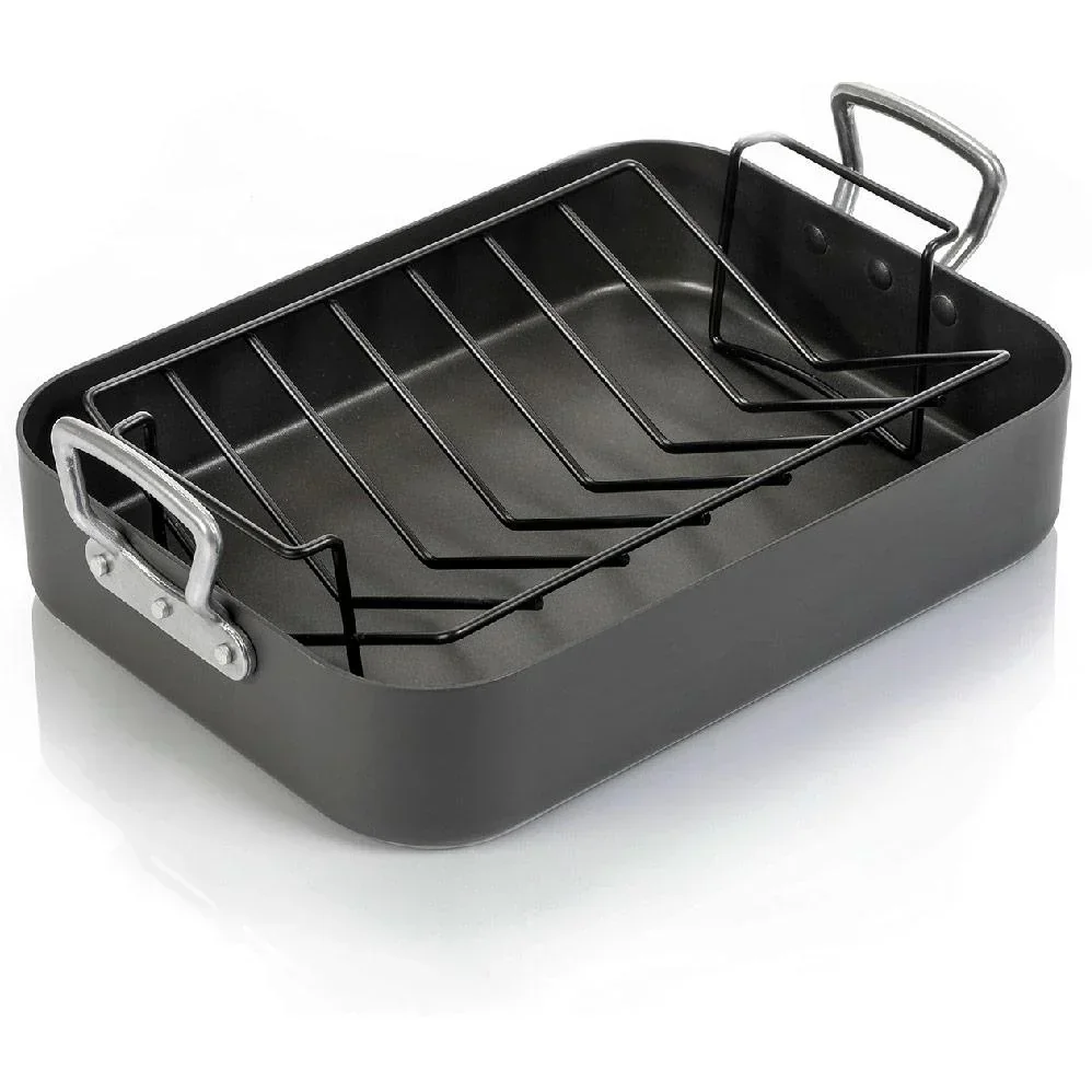 Mehrzer - Rechteckige Bratpfanne mit Rost - 42 cm