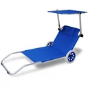 Liege Mobile Kreta-Blau Aluminium mit 2 Rädern