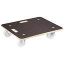 Transporthilfe MM 1113, 59 x 49 x 13,5 cm, harte Rollen Ø 100 mm, Rollenlager, Platte Maxigrip FSC®, Tragkraft 400 kg