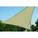 wasserdurchlässiges sonnensegel - dreieckig - 5 x 5 x 5 m - champagne